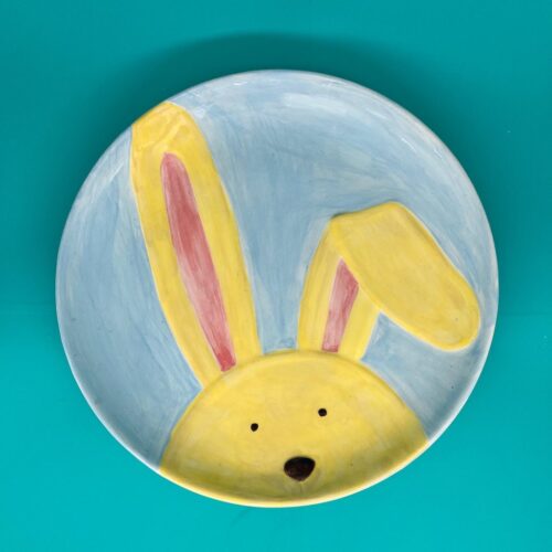 Create Art Studio Ceramics Easter Bunny Plate Painted