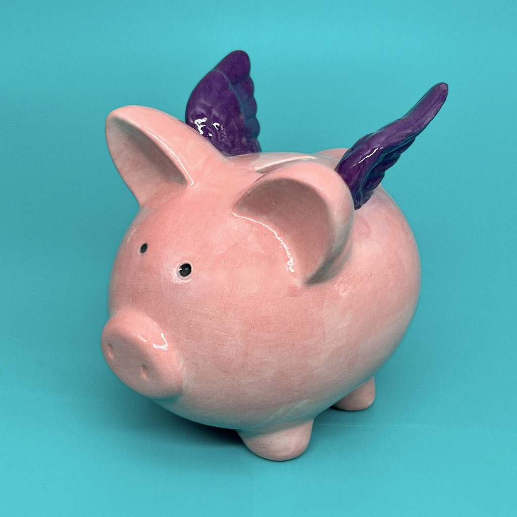 Create Art Studio Ceramics Flying piggy bank