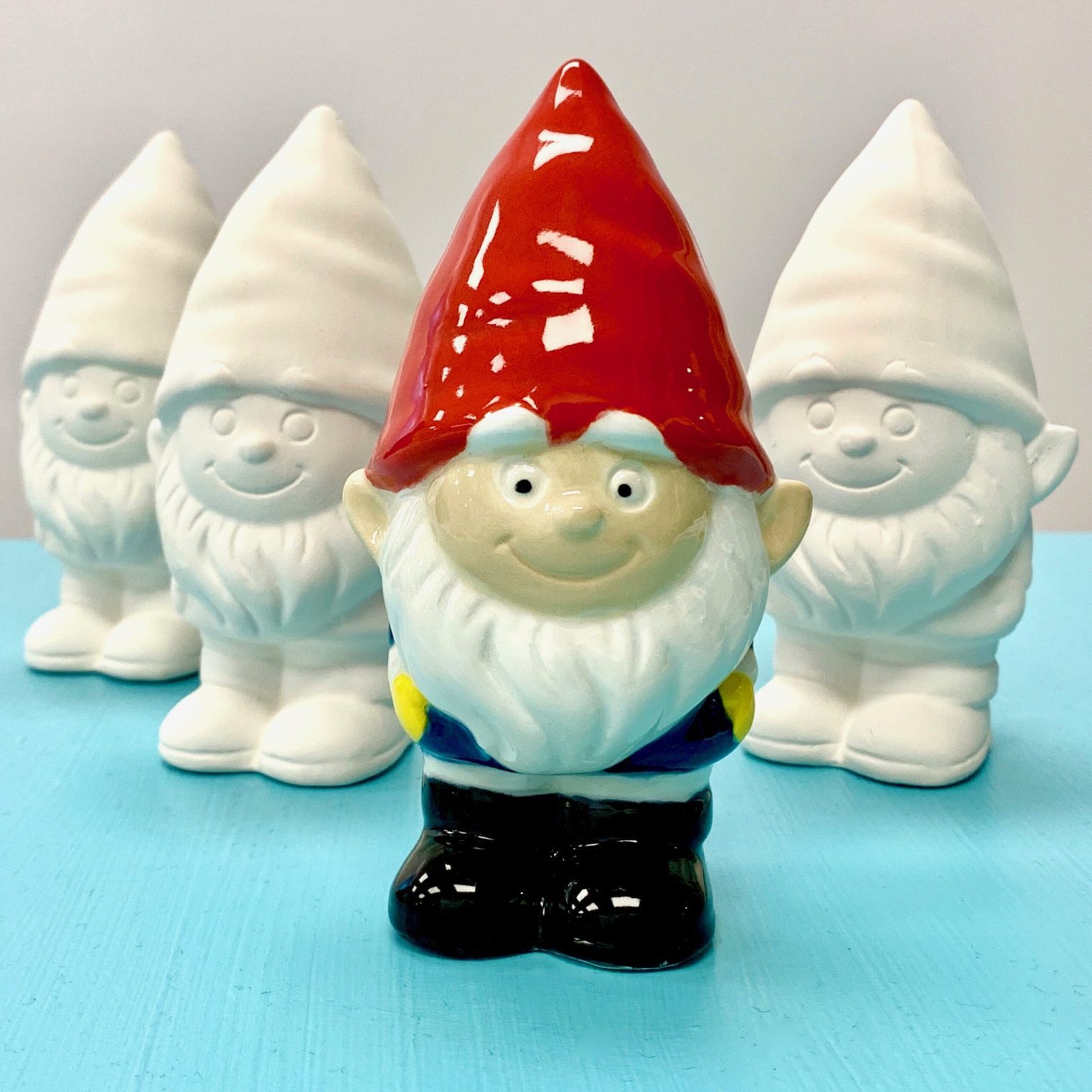 Ceramic Studio pottery bearded gnome for painting drop in Create Art Studio
