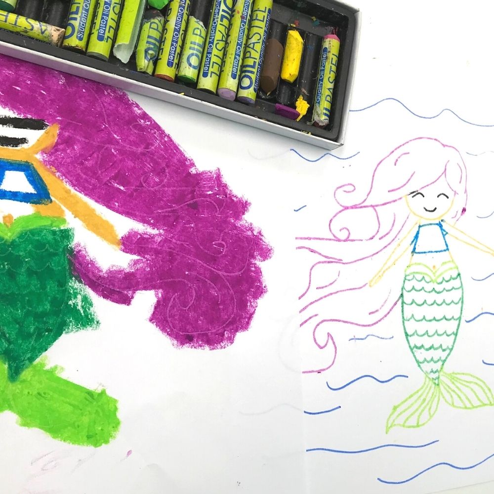 Create Art Studio Colour Copy Free download tutorial oil pastel art project for kids