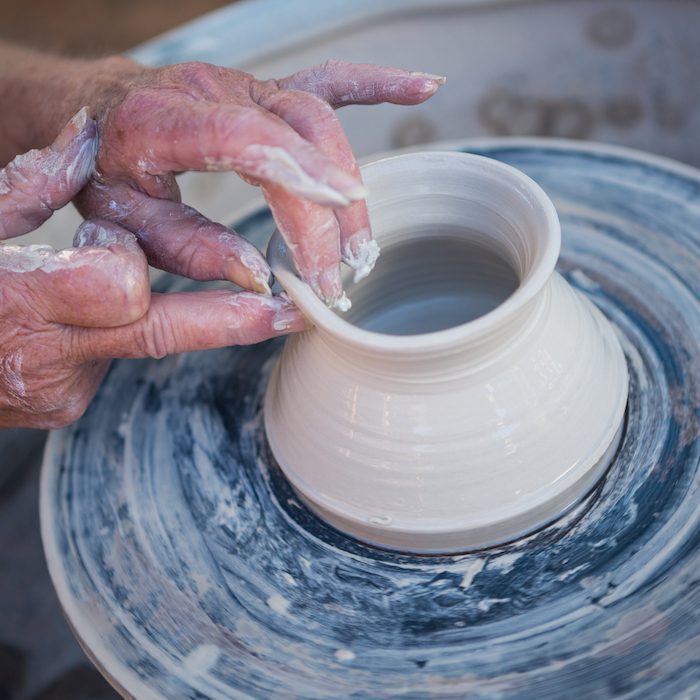 Create Art Studio clay classes with wheel and hand-built pottery