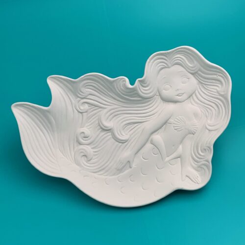 Ready-to-Paint Ceramic Mermaid Dish from Create Art Studio's Toronto location and online store
