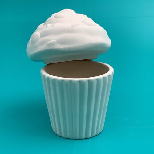 Create Art Studio Ceramics cupcake jar open