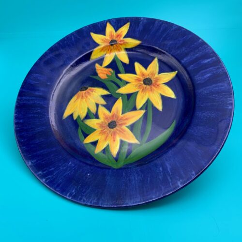 Create Art Studio Ceramics dinner plate painted