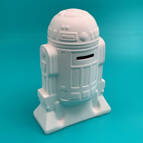 Star Wars R2D2 Money bank rear view ceramics to go paint at home kit from Create Art Studio
