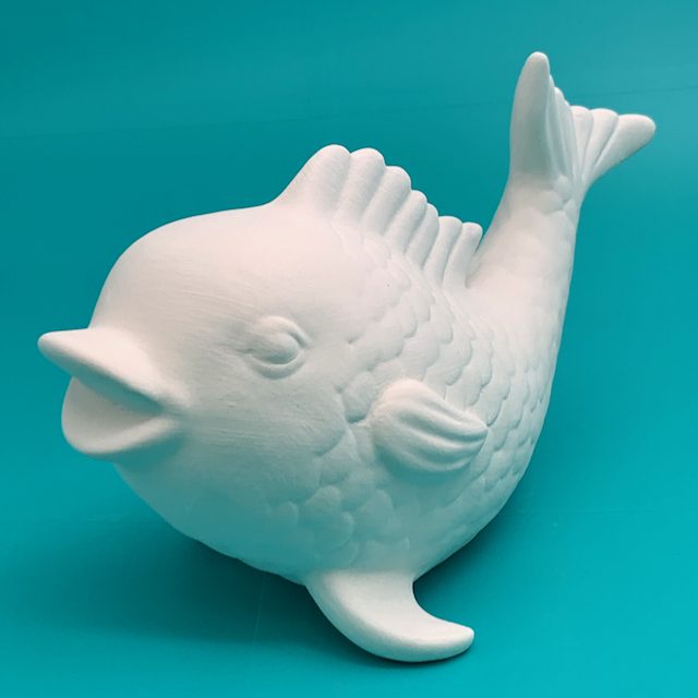 Create Art Studio Ceramics Koy Carp fish front