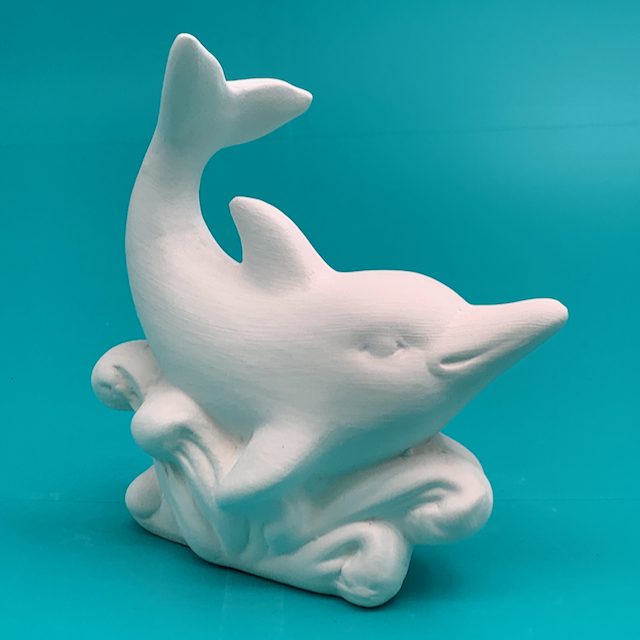 Create Art Studio Ceramics dolphin front