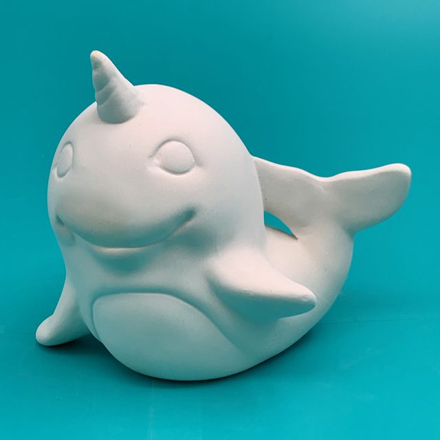 narwhal ready to paint ceramics