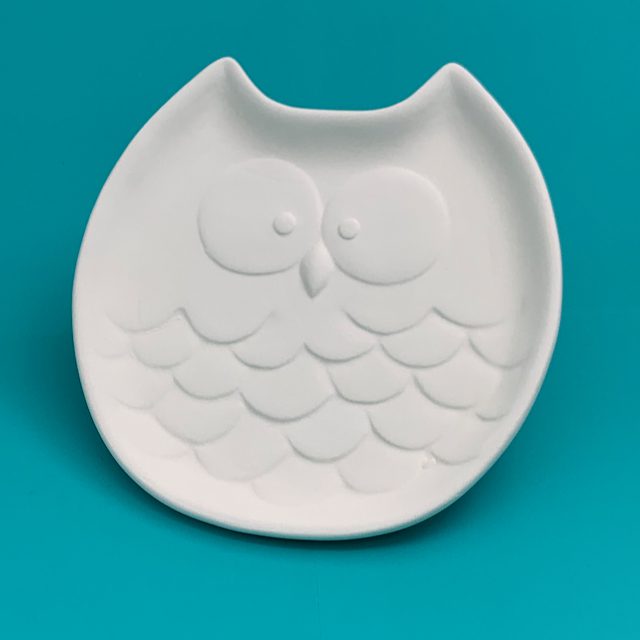 Create Art Studio Ceramics owl plate