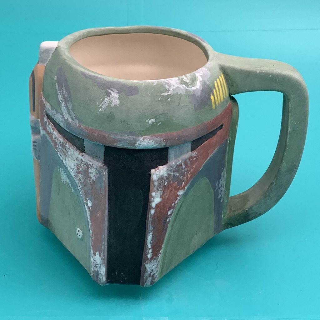 Create Art Studio Ceramics Star Wars Boba Fett mug painted