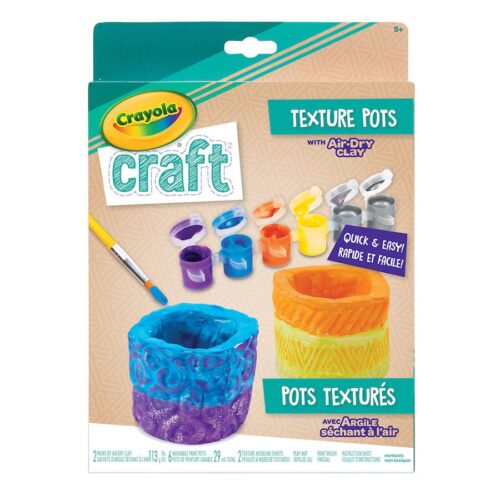 Crayola Craft Air Dry Clay Texture Pots