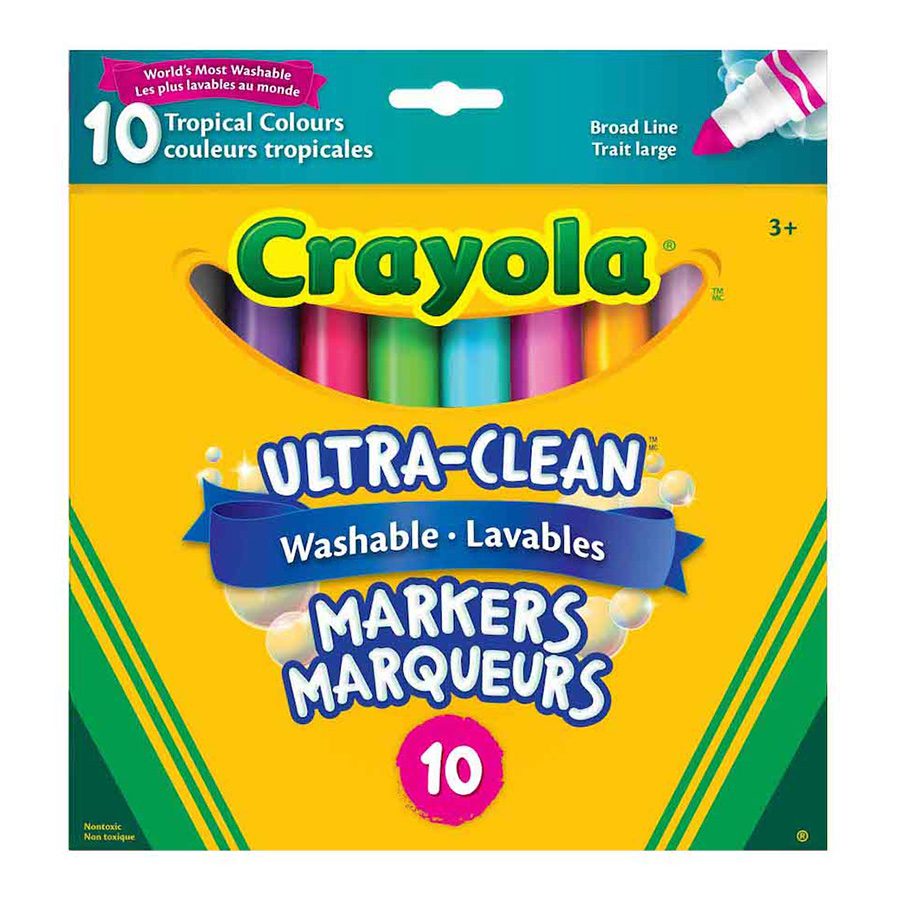 Crayola Ultra-Clean Washable Broad Markers in tropical colours from Create Art Studio in our Toronto location and online