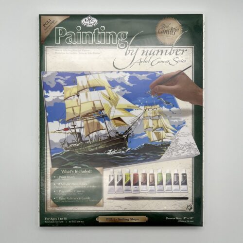 Create Art Studio Royal and Langnickel Painting By Numbers Sailing Ships set