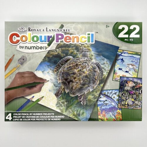 Create Art Studio Royal & Langnickel Colour Pencil by Numbers Ocean Sea Life set