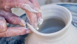 Create Art Studio clay classes with wheel and hand-built pottery