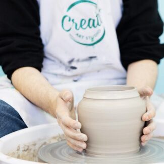 Create Art Studio tweens and teen pottery wheel and clay sculpture classes
