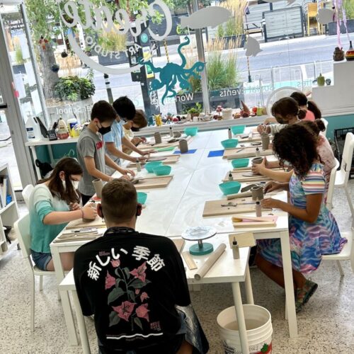 Clay sculpture and pottery class for tweens and teens in our Toronto studio