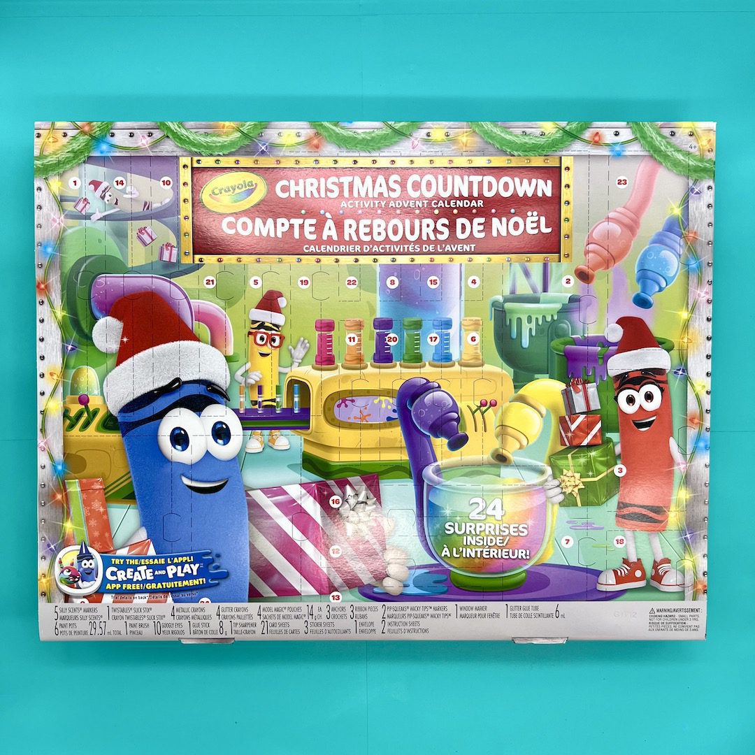 Crayola Christmas Countdown Advent calendar from Create Art Studio in our Toronto store and online
