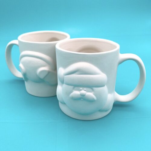 Ready-to-Paint ceramic Santa Mug for Christmas from Create Art Studio's Toronto location and online store