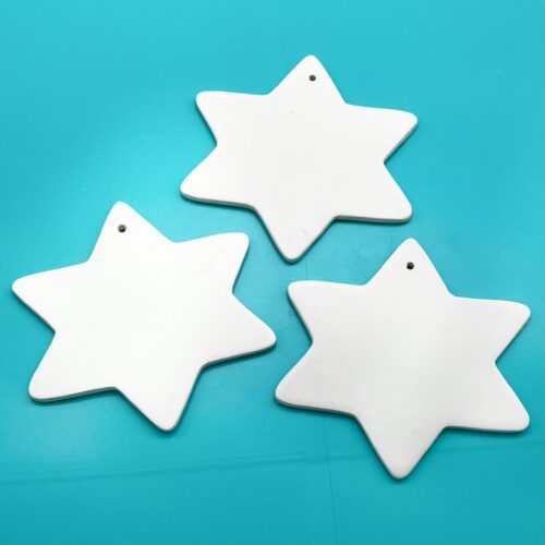 Ready-to-Paint ceramic Star Ornament for the holidays from Create Art Studio's Toronto location and online store