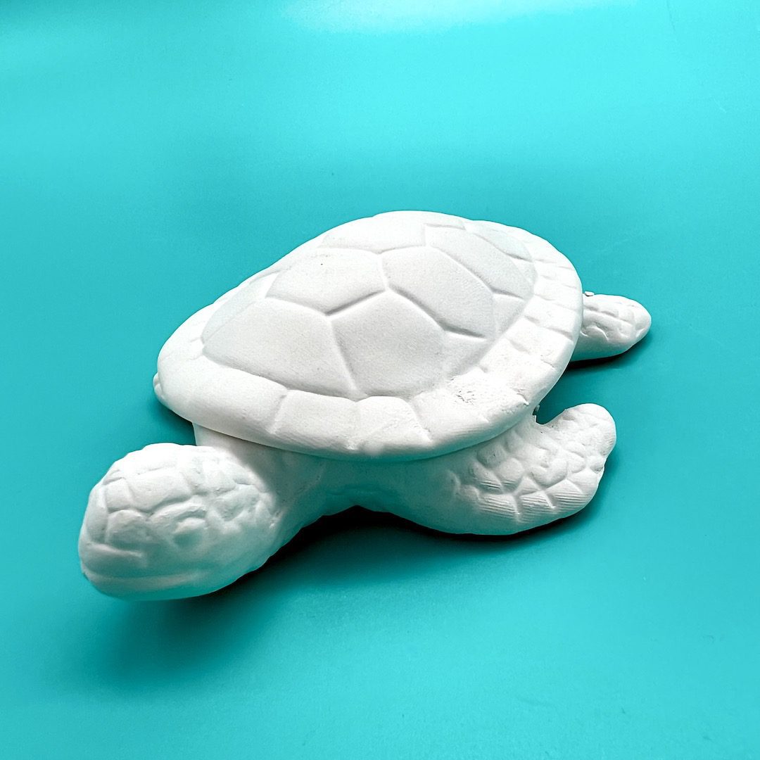 Ready-to-Paint ceramic Baby Sea Turtle from Create Art Studio's Toronto location and online store