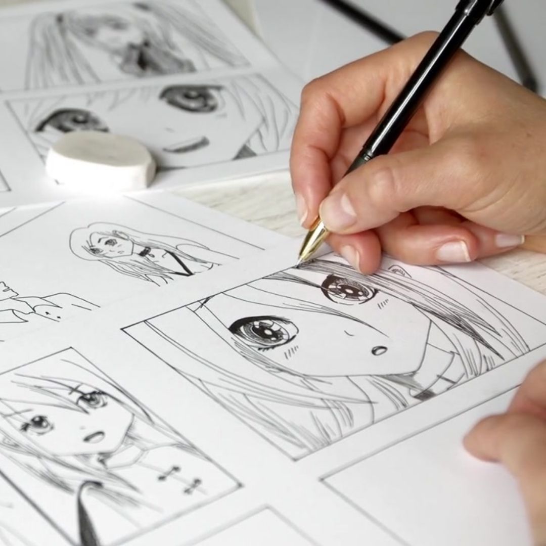 Anime and Manga drawing class for kids, tweens and teens at Create Art Studio in Toronto