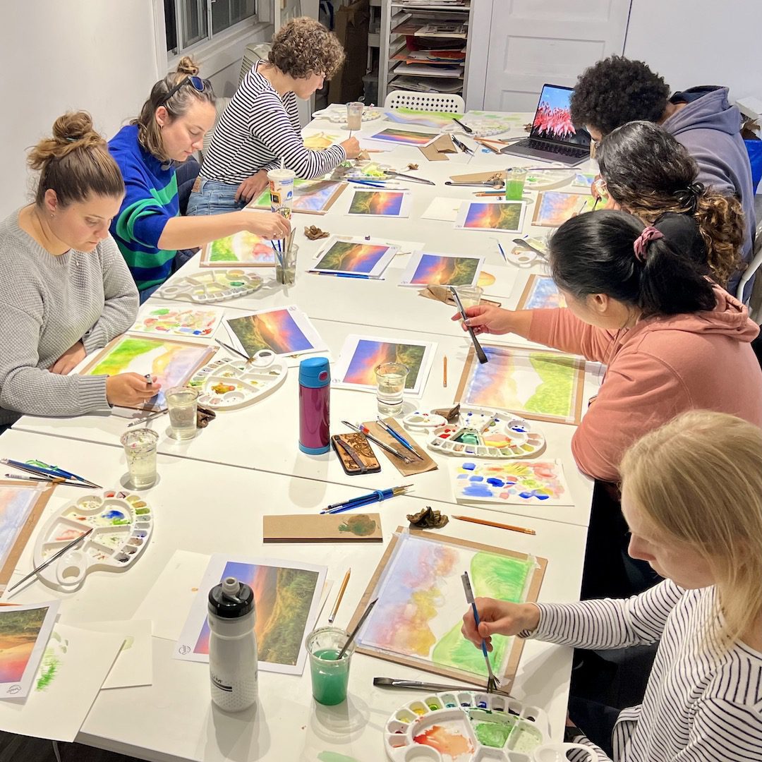 Watercolour Painting classes in our Toronto studio and online
