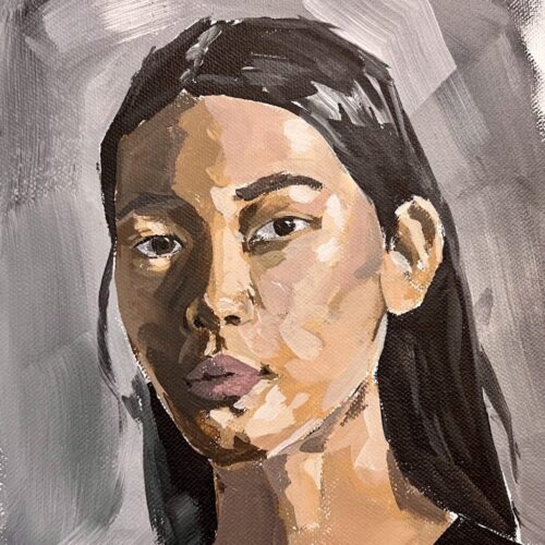 Acrylic Portrait Drawing and Painting classes in our Toronto studio and online