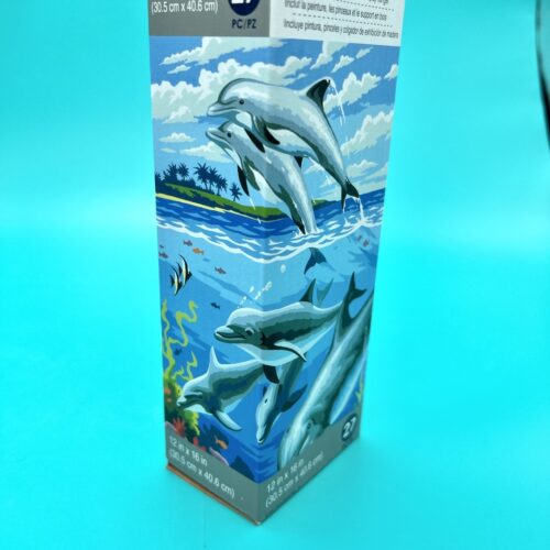 Royal & Langnickel Paint by Numbers Dolphins canvas roll kit from Create Art Studio in Toronto and online