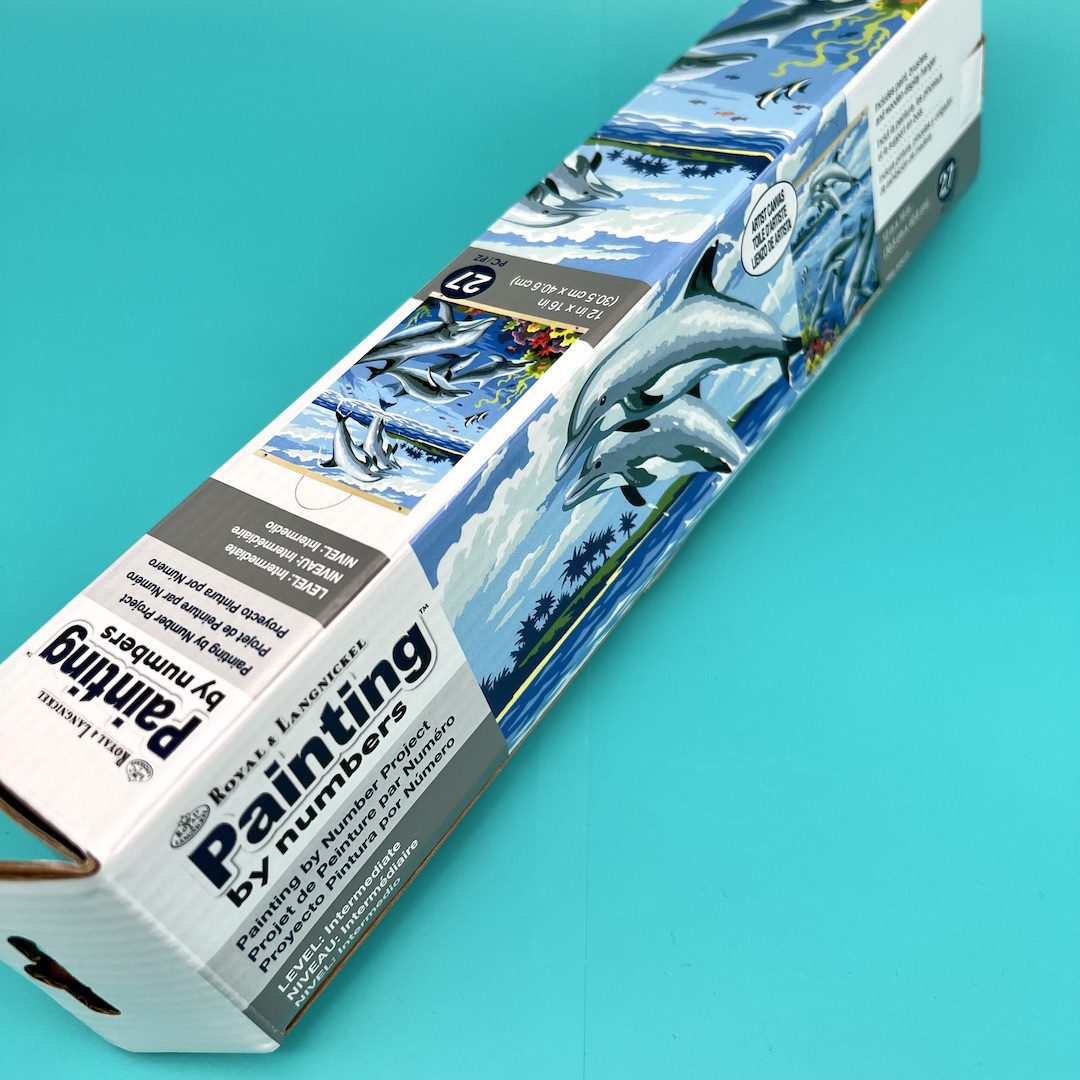 Royal & Langnickel Paint by Numbers Dolphins canvas roll kit from Create Art Studio in Toronto and online