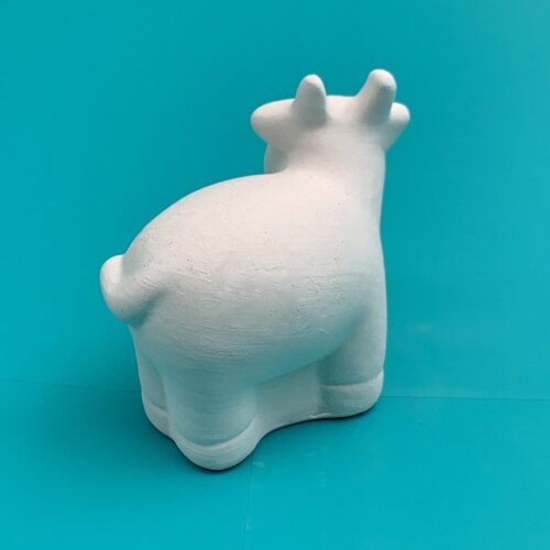 Ready-to-Paint ceramic Tiny Cow from Create Art Studio in our Toronto location and online