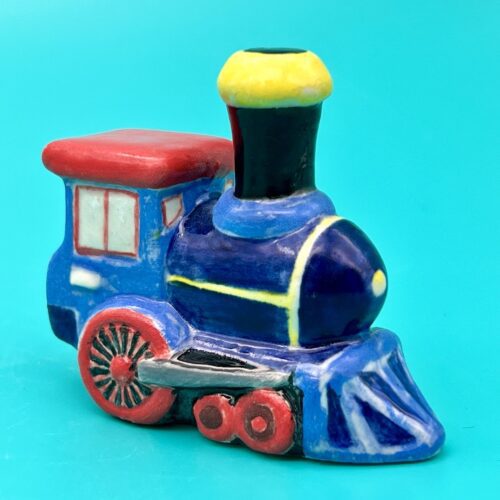 Ready to Paint Ceramic Tiny Train from Create Art Studio online and in our Toronto studio