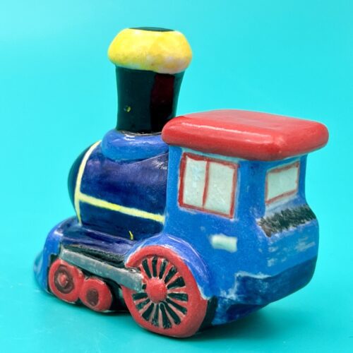 Ready to Paint Ceramic Tiny Train from Create Art Studio online and in our Toronto studio