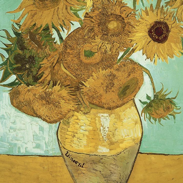 Learn to create this beautiful painting in the style of Van Gogh's classic masterwork sunflowers