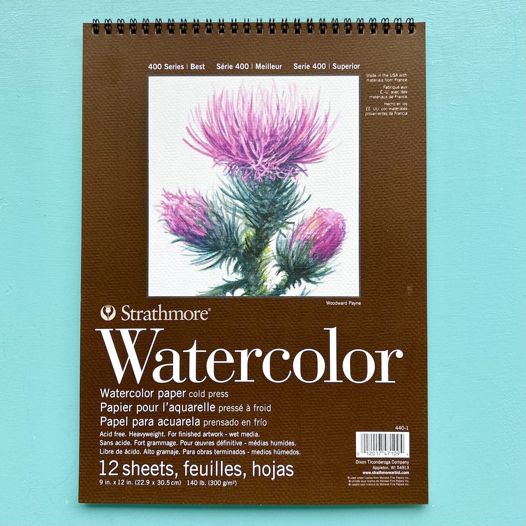 Buy Strathmore 400-Series Watercolour Pad from Create Art Studio in Toronto or online for a natural white colour and traditional cold press surface that's perfect for mastering watercolour techniques!