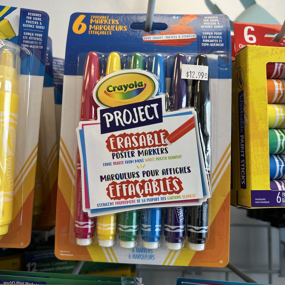 Crayola Project Erasable Poster Markers from Create Art Studio in our Toronto store and online