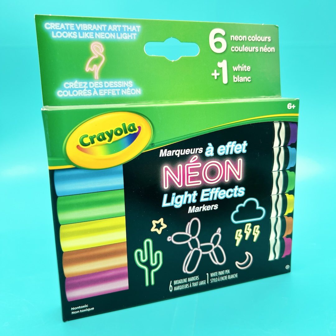 Get amazing creative designs with Crayola Neon Light-Effects Markers from Create Art Studio in our Toronto store and online