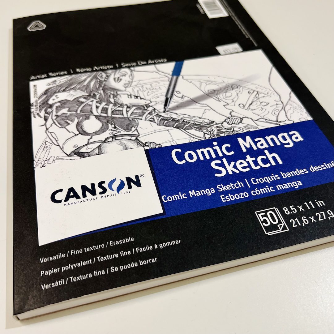 Canson Comic Manga Sketch Pad premium quality sketch paper designed for conceptualizing ideas in pencil, pen, charcoal, and pastel, and perfect for developing artists who love to develop characters, story ideas and practice their anime and manga drawing techniques.