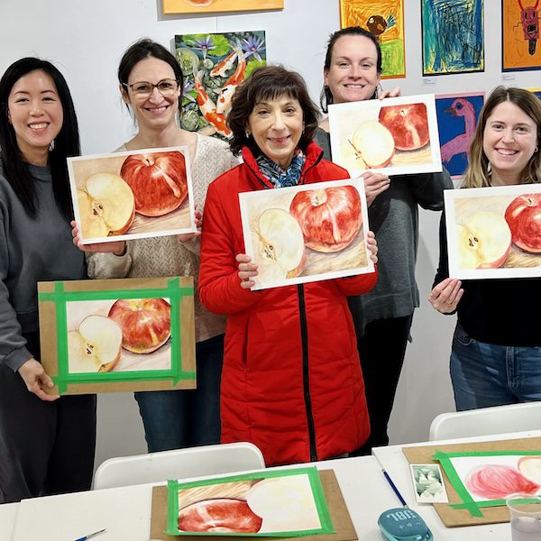 Learn to create beautiful watercolour paintings with us, in our Toronto studio and online