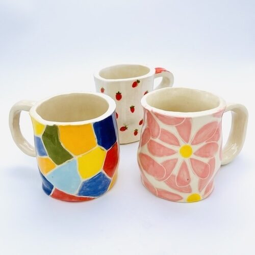 Have fun making creative hand-built mugs in our pottery workshops