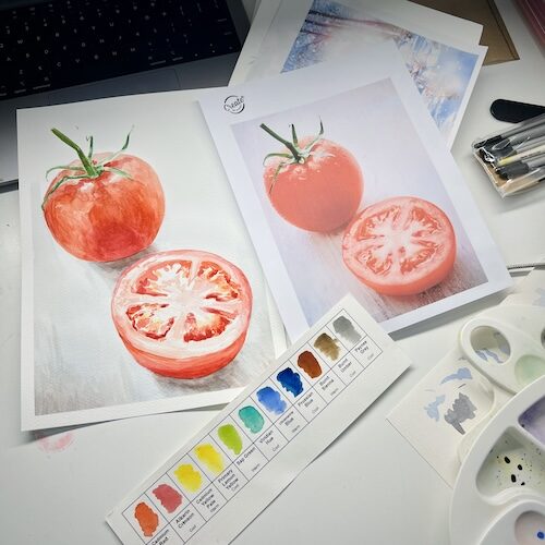 Learn to create beautiful watercolour paintings with us, in our Toronto studio and online