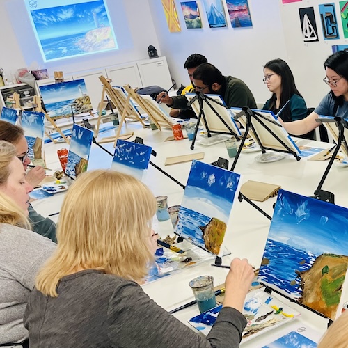 Painting workshops and classes to learn how to create beautiful paintings in our Create Art Studio's Toronto location and online