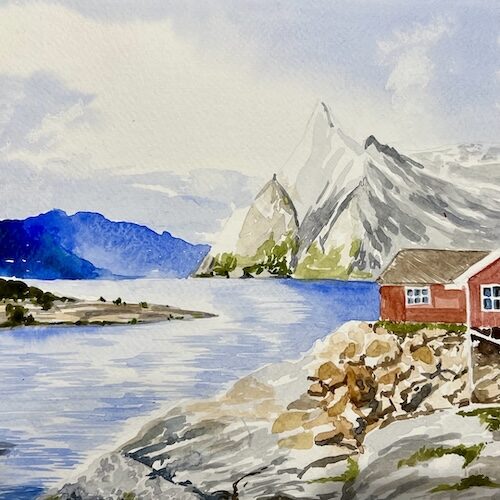 Creative and inspiring Watercolour painting classes in our Toronto studio and online