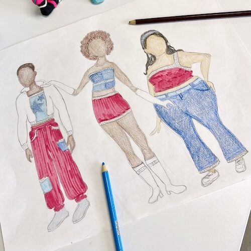 Learn to draw be a fashion designer art class for kids and youth with Create Art Studio