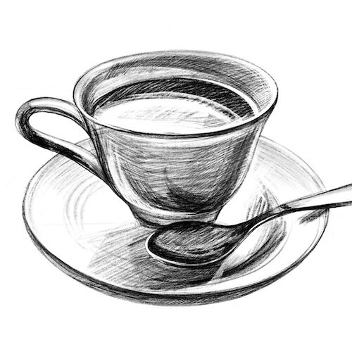 Cup of Tea in Graphite Pencil