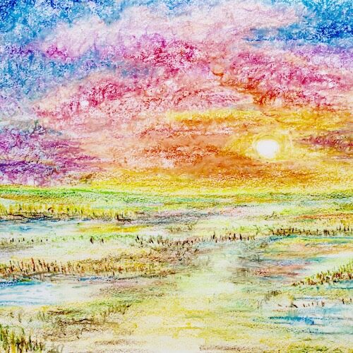 Chalk Pastel Sunset