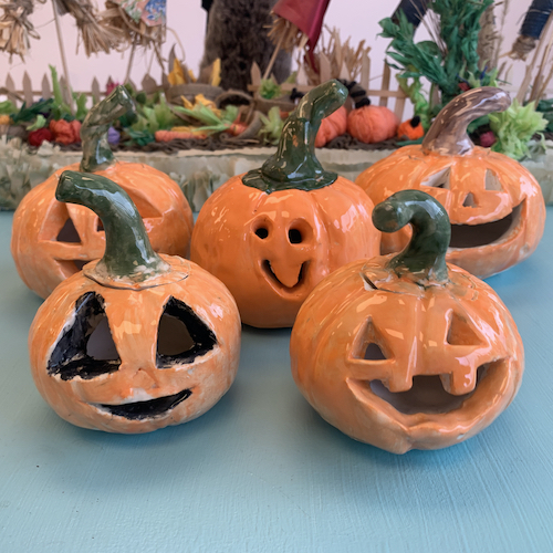 Family Pumpkin Sculpture