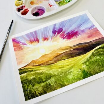 Learn to create beautiful watercolour paintings with us, in our Toronto studio and online