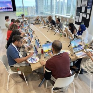 Inspire, motivate and reward your staff, clients and customers with Create Art Studio's creative company events and holiday parties
