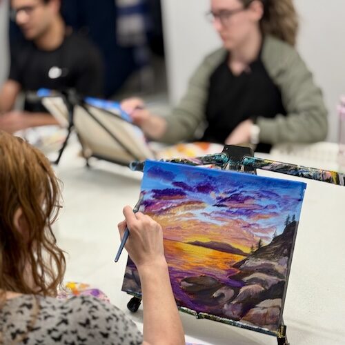 Enjoy our acrylic landscape painting classes and learn how to create beautiful paintings in our Create Art Studio's Toronto location or online